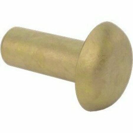 BSC PREFERRED Mil. Spec. Aluminum Low-Profile Domed Head Rivets Solid 3/16 Dia for .406 Max Material Thick, 50PK 94439A545